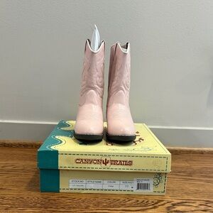 Girls Pink Western Boots EUC